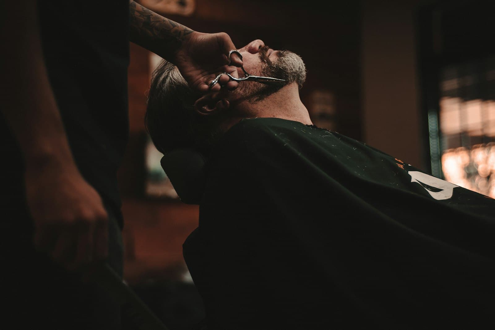 A Stray Dog barber at the chair on King Street North.