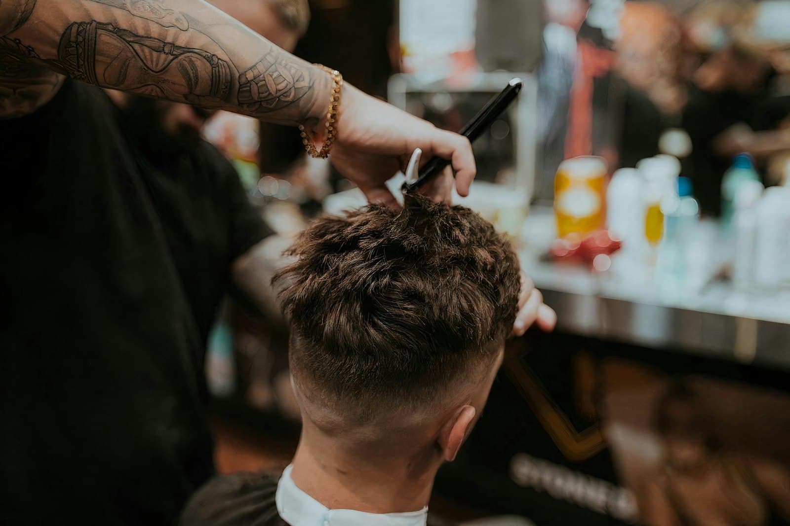 A finished, styled cut on a Stray Dog client.